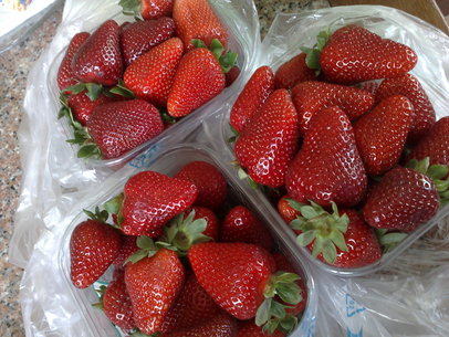 Saftiga och goda jordgubbar - och värda varje eurocent!