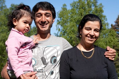 Här har vi en del av en kär kurdfamilj. De bodde några år i Kristinestad och blev sedan  utvisade tillbaka till Turkiet.