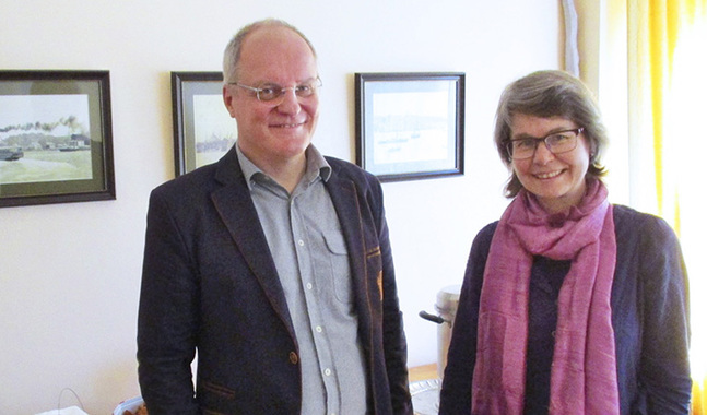 Torsten och Tua Sandell på Elrim-institutet i Istanbul. De återvände till Finland i december 2022.