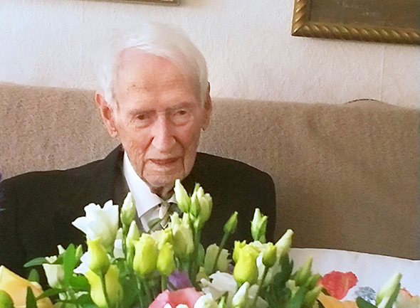 Bjarne Boije på sin hundraårsdag 2021