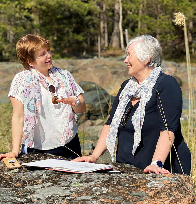 Sara George och Astrid Packalén leder kursen för närståendevårdare som startar i augusti. 