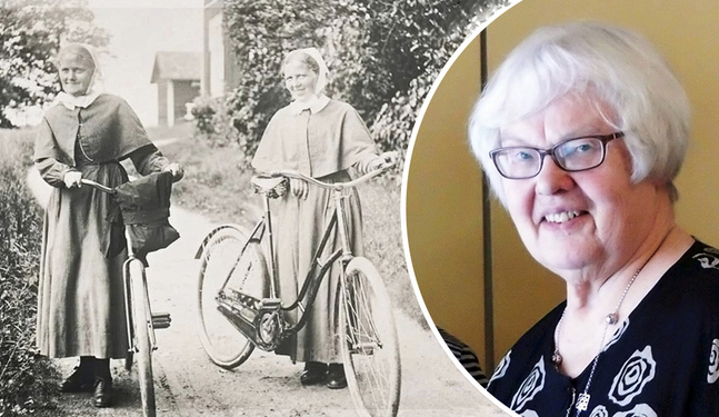 Cykeln var diakonissornas arbetsredskap runtom i landet. Birgitta Boström är med och förvaltar diakoniföreningarnas traditioner och arv i Helsinge-Vanda.