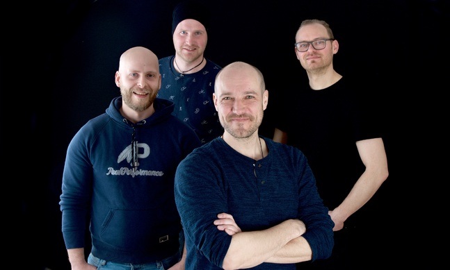 Daniel Pettersson, Mattias Forsblom, Mikael Ahlskog och Christian Lund är The Rime.
