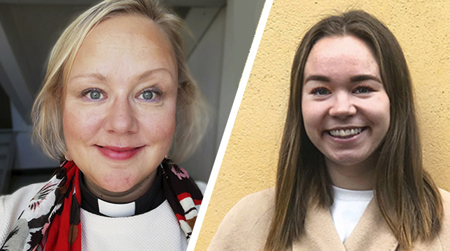 Tiina Kaaresvirta är studentpräst på Metropolia, Alexandra Eriksson socialpolitiskt ansvarig i Hankens studentkår.